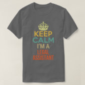 T-shirt Maintenez Le Calm Ix27m Un Assistant Juridique (Design devant)