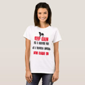T-shirt Maintenez le calme son un chien de service (Devant entier)
