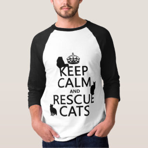 T-shirt Maintenez les chats calmes et de délivrance (dans