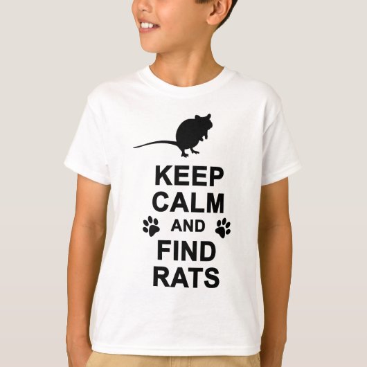 T-shirt Maintenez les rats calmes et de découverte (Devant)
