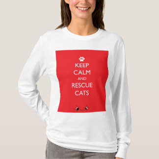 T-shirt Maintenez patte calme et de délivrance de chats de