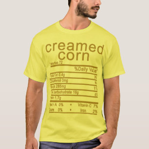 T-shirt maïs crème Nutrition Facts Thanksgiving appariemen