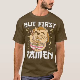 T-shirt Mais le premier Ramen mignon Lion mange Ramen Nood