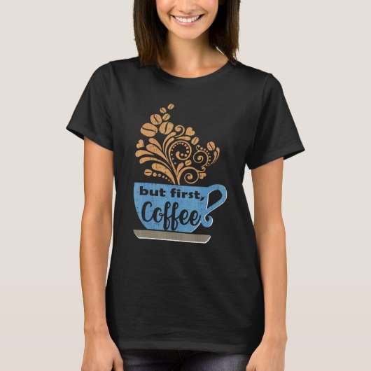 T-shirt Mais premier café bleu Java Mug (Devant)