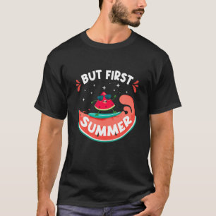 T-shirt Mais Première Fête De Pastèque D'Été