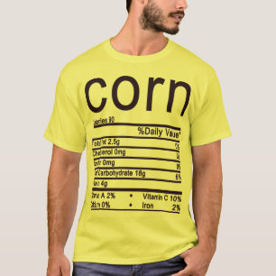 T-shirt maïs valeur nutritive drôle Thanksgiving
