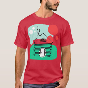 T-shirt Maison Abstraite de pain d'épices