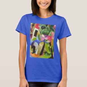 T-shirt Maison avec des arbres par Franz Marc, Beaux-arts 