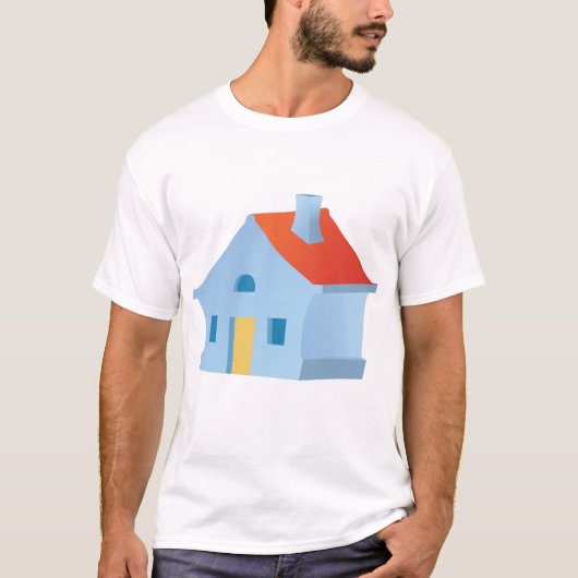 T-shirt Maison bleue (Devant)