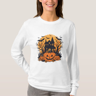 T-shirt Maison citrouille hantée Halloween