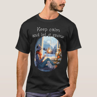 T-shirt Maison confortable avec un chat pour rester calme