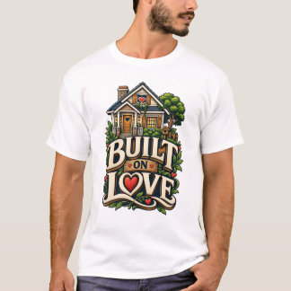 T-shirt Maison construite sur l'amour