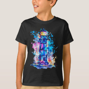 T-shirt Maison de bord de mer phare voile mer plage bateau