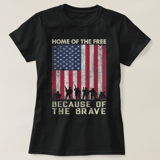T-shirt Maison De La Liberté À Cause De La Brave Fla Améri (Design devant)