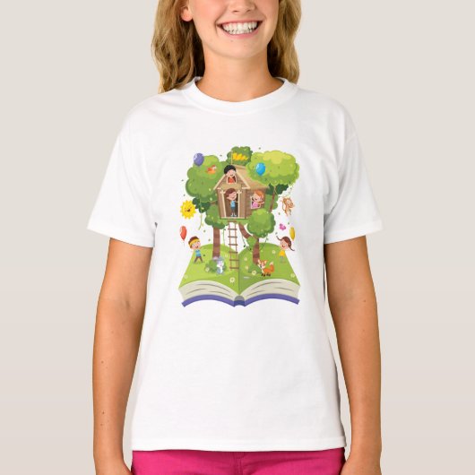 T-shirt Maison de l'arbre du livre (Devant)