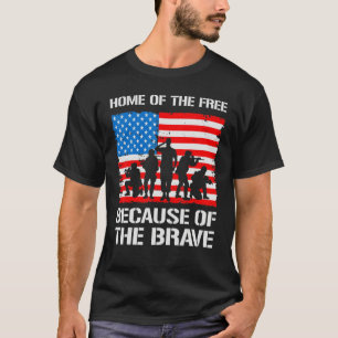 T-shirt Maison De Libre À Cause Du Courageux