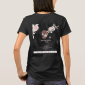 T-shirt Maison de ménage rose étincelante d'or fleuri Squ (Dos)