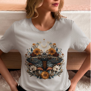 T-shirt Maison de papillon céleste Bohème Champignon Mysti