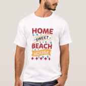 T-shirt Maison de plage douce (Devant)