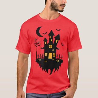 T-shirt Maison de sorcière d'Halloween à la nuit