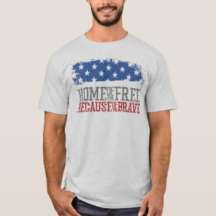 T-shirt Maison des libres grâce aux braves drapeau américa