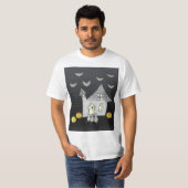 T-shirt Maison d'Halloween, Chats noirs, Chats, Chauves-so (Devant entier)