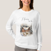 T-shirt Maison d'hiver Biche Future Maman (Devant)