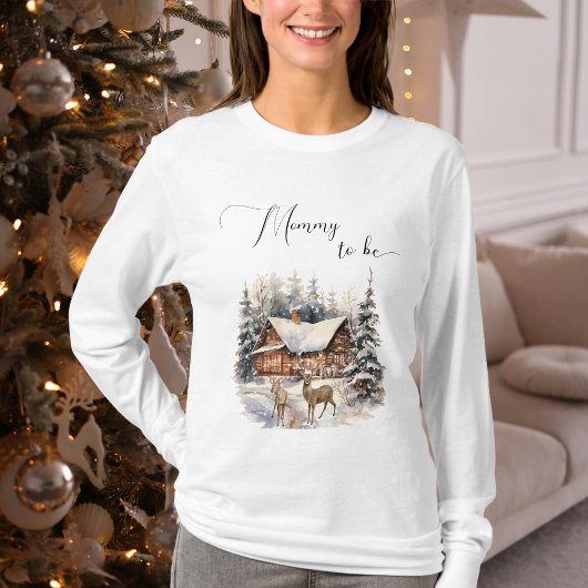 T-shirt Maison d'hiver Biche Future Maman