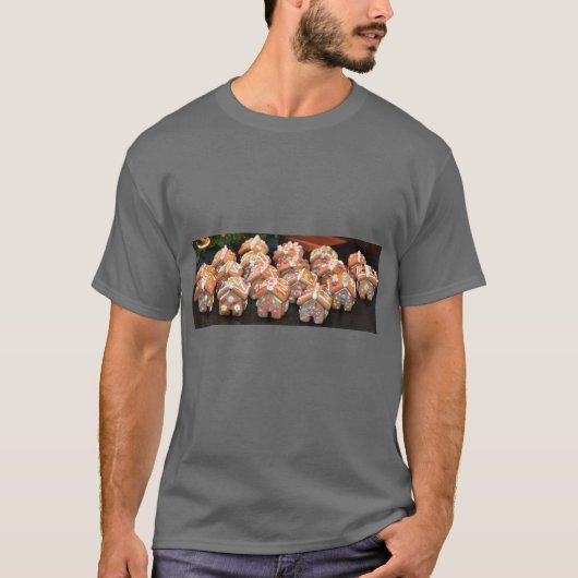 T-shirt Maison en pain d'épices Noël (Devant)