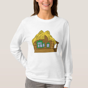 T-shirt Maison en rondins slave rustique Toit de chaume tr