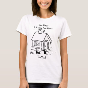 T-shirt Maison Et Chats Noir Et Blanc
