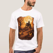 T-shirt Maison Hantée Halloween Épouvantable (Devant)