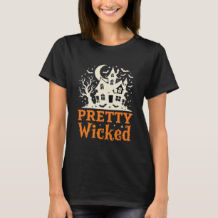 T-shirt Maison hantée Halloween Pretty Wicked_1