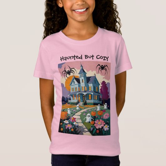 T-Shirt Maison Hantée Mais Cosy Drôle Halloween Hantée (Devant)