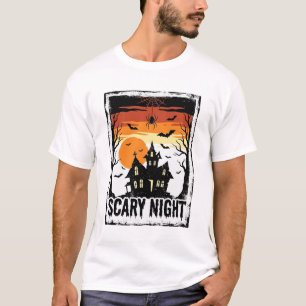 T-shirt Maison Hantée Nuit Effrayante Chemise Halloween Vi