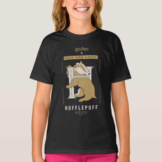T-shirt Maison HUFFLEPUFF™ Juste Et Loyale (Devant)