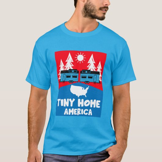 T-shirt Maison minuscule Amérique (Devant)