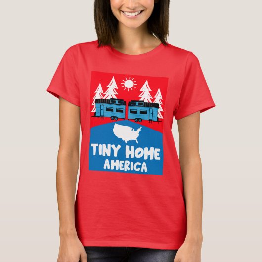 T-shirt Maison minuscule Amérique (Devant)