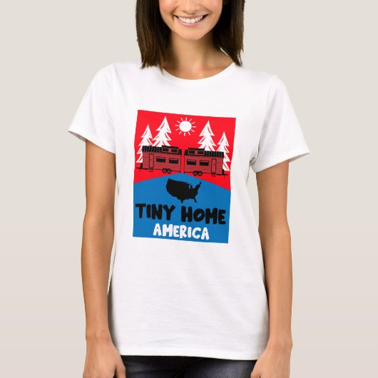 T-shirt Maison minuscule Amérique (Devant)