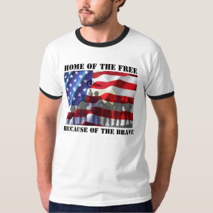 T-shirt Maison Patriotique De La Liberté À Cause Du Courag