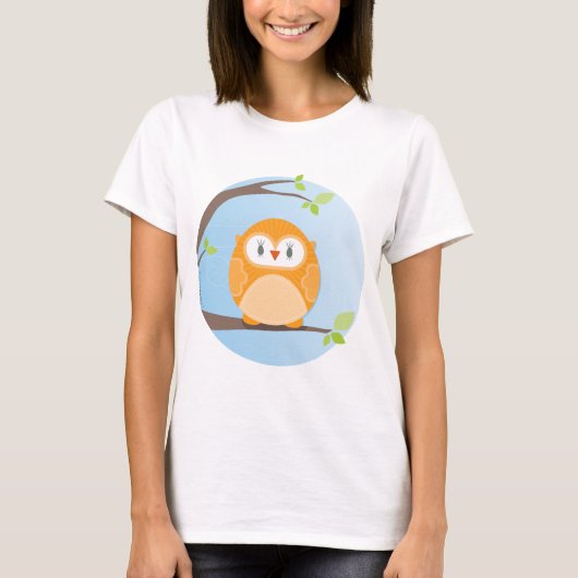 T-shirt MAISON SWEET HOME :: Chouette dans un arbre 4 (Devant)