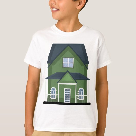 T-shirt Maison verte (Devant)