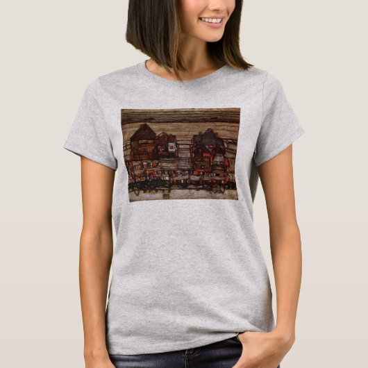 T-shirt Maisons avec blanchisserie par Egon Schiele (Devant)