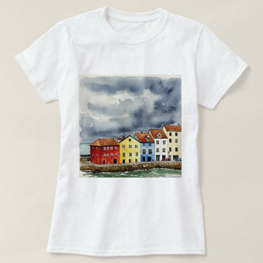 T-shirt Maisons colorées (Design devant)
