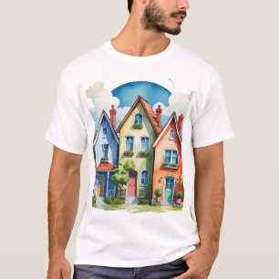 T-shirt maisons mignonnes