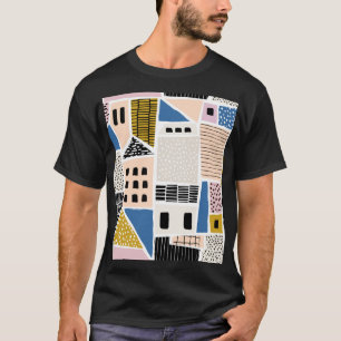 T-shirt Maisons Tirées main sans couture Abstrait