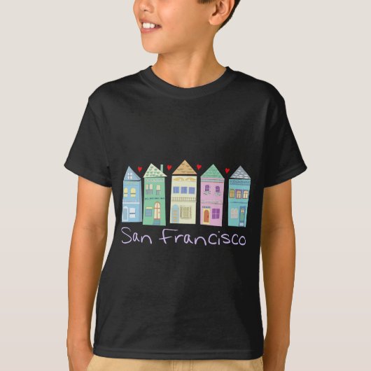 T-shirt Maisons victoriennes de San Francisco Dames (Devant)