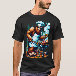 T-shirt Maître BBQ Bigfoot Chef Grill Cuisine Barbecue