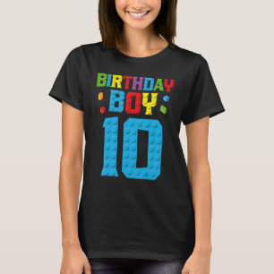 T-shirt Maître Constructeur 10e anniversaire garçon Dix 10