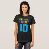 T-shirt Maître Constructeur 10e anniversaire garçon Dix 10 (Devant entier)